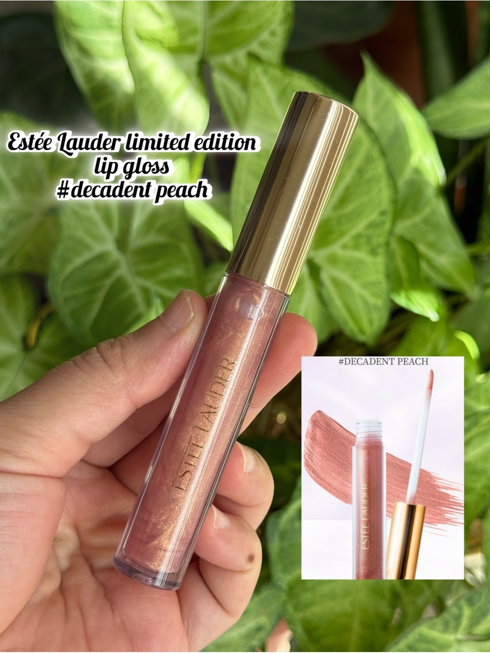 Estee Lauder limited edition lip gloss #decadent peach
